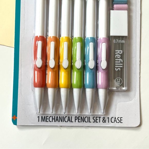 🏷️ set of 6 mechanical pencils with refill lead case & erasers (0.7mm) - Picture 7 of 12